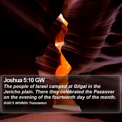 Joshua 5:10 GW Bible Verse Image
