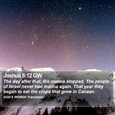 Joshua 5:12 GW Bible Verse Image