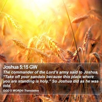 Joshua 5:15 GW Bible Verse Image