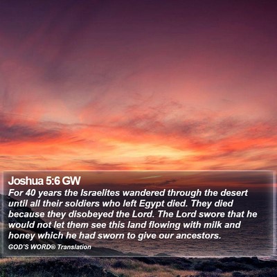Joshua 5:6 GW Bible Verse Image