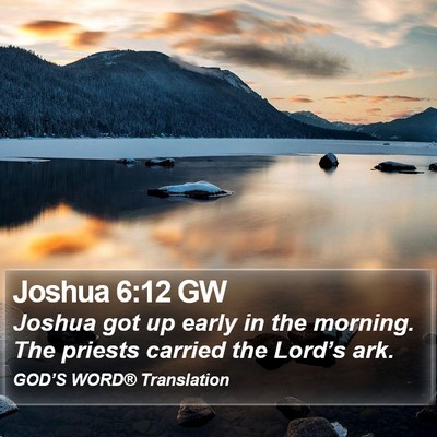 Joshua 6:12 GW Bible Verse Image