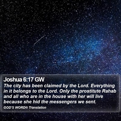 Joshua 6:17 GW Bible Verse Image