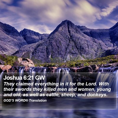 Joshua 6:21 GW Bible Verse Image