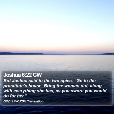 Joshua 6:22 GW Bible Verse Image