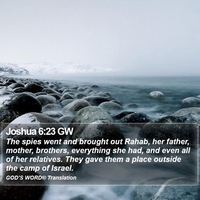 Joshua 6:23 GW Bible Verse Image