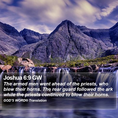 Joshua 6:9 GW Bible Verse Image