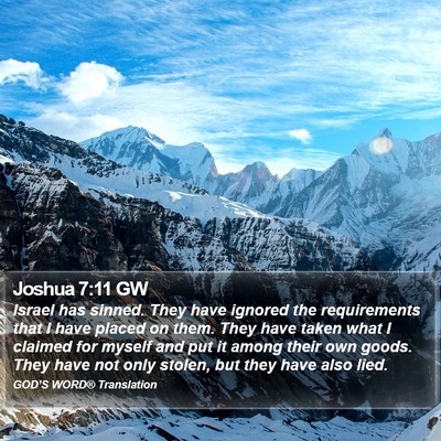 Joshua 7:11 GW Bible Verse Image