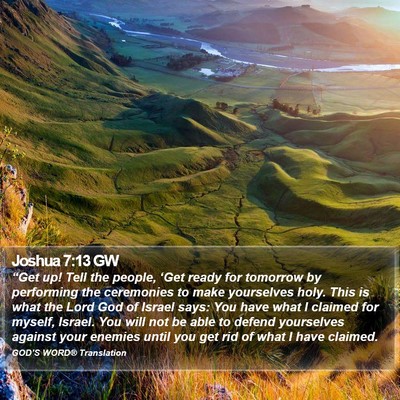 Joshua 7:13 GW Bible Verse Image