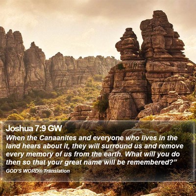 Joshua 7:9 GW Bible Verse Image