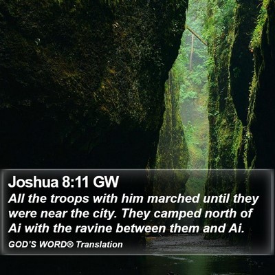 Joshua 8:11 GW Bible Verse Image
