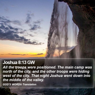 Joshua 8:13 GW Bible Verse Image