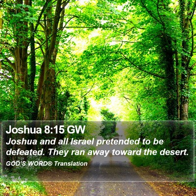 Joshua 8:15 GW Bible Verse Image