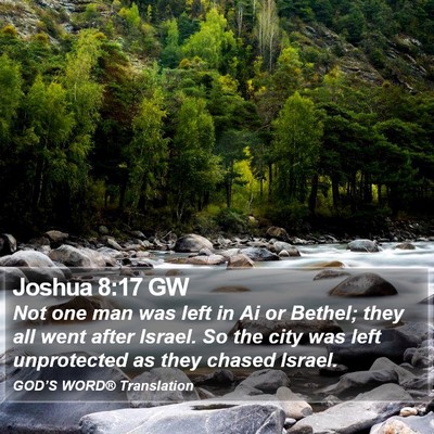 Joshua 8:17 GW Bible Verse Image