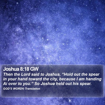 Joshua 8:18 GW Bible Verse Image