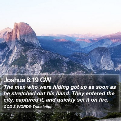 Joshua 8:19 GW Bible Verse Image