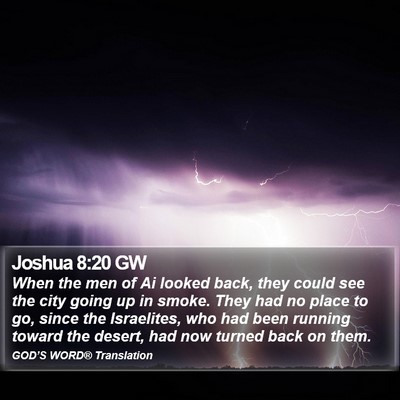 Joshua 8:20 GW Bible Verse Image
