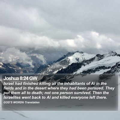 Joshua 8:24 GW Bible Verse Image