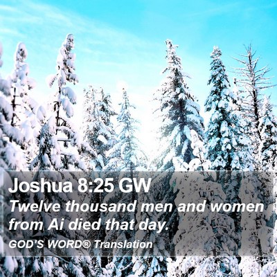 Joshua 8:25 GW Bible Verse Image