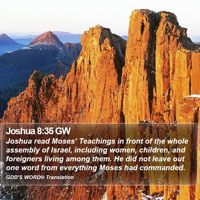 Joshua 8:35 GW Bible Verse Image