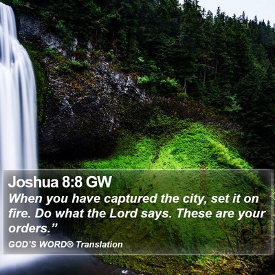 Joshua 8:8 GW Bible Verse Image