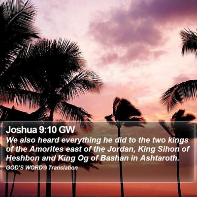 Joshua 9:10 GW Bible Verse Image