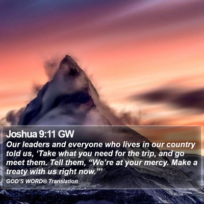Joshua 9:11 GW Bible Verse Image