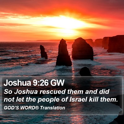 Joshua 9:26 GW Bible Verse Image