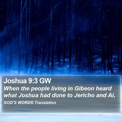 Joshua 9:3 GW Bible Verse Image
