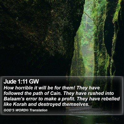 Jude 1:11 GW Bible Verse Image