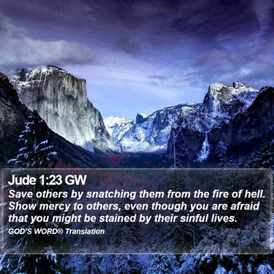 Jude 1:23 GW Bible Verse Image
