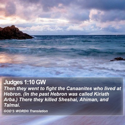 Judges 1:10 GW Bible Verse Image