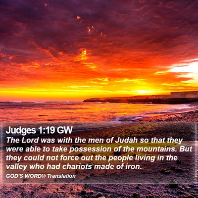 Judges 1:19 GW Bible Verse Image