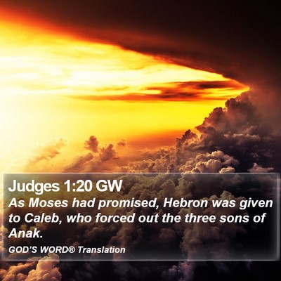 Judges 1:20 GW Bible Verse Image