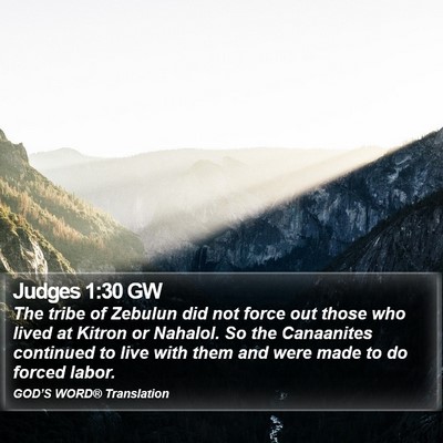Judges 1:30 GW Bible Verse Image