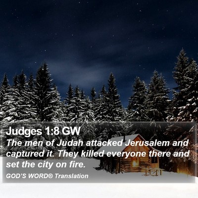 Judges 1:8 GW Bible Verse Image
