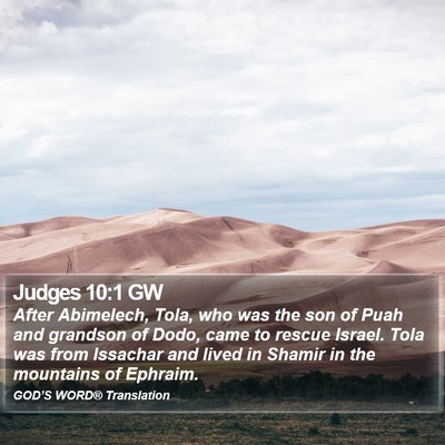 Judges 10:1 GW Bible Verse Image