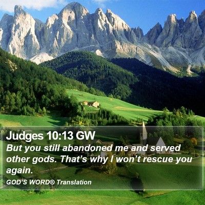 Judges 10:13 GW Bible Verse Image
