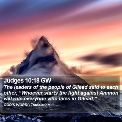 Judges 10:18 GW Bible Verse Image