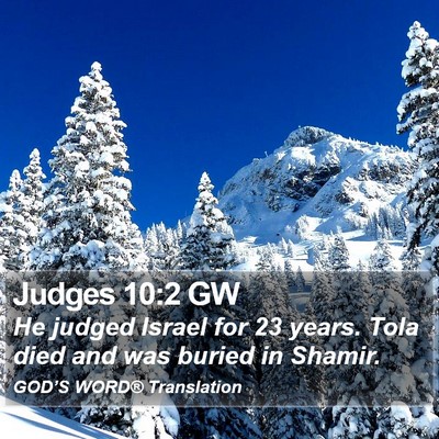 Judges 10:2 GW Bible Verse Image