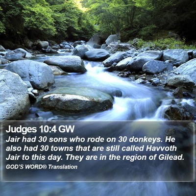Judges 10:4 GW Bible Verse Image
