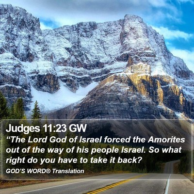 Judges 11:23 GW Bible Verse Image