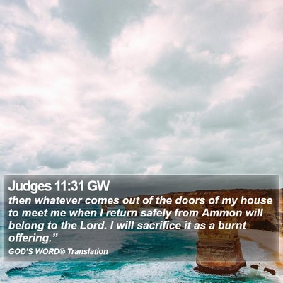 Judges 11:31 GW Bible Verse Image
