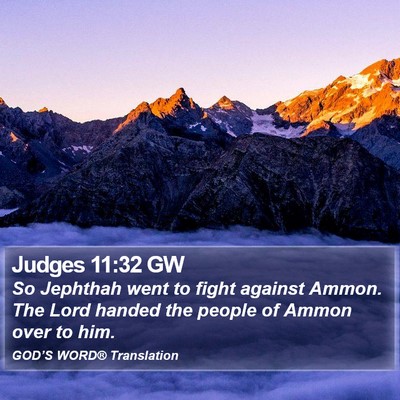 Judges 11:32 GW Bible Verse Image