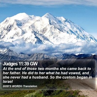 Judges 11:39 GW Bible Verse Image