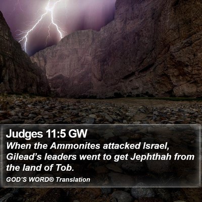 Judges 11:5 GW Bible Verse Image