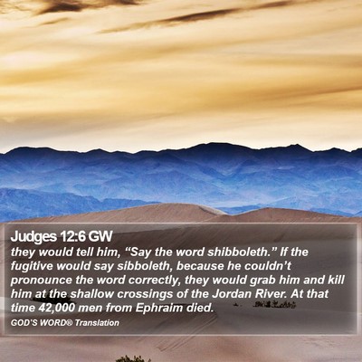 Judges 12:6 GW Bible Verse Image