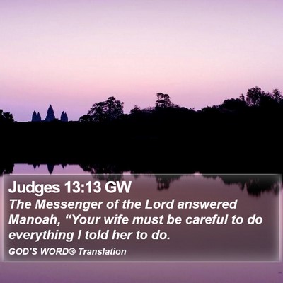 Judges 13:13 GW Bible Verse Image