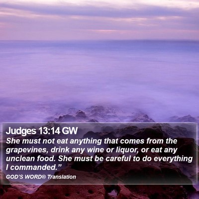 Judges 13:14 GW Bible Verse Image