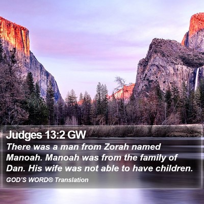 Judges 13:2 GW Bible Verse Image