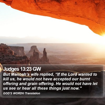 Judges 13:23 GW Bible Verse Image